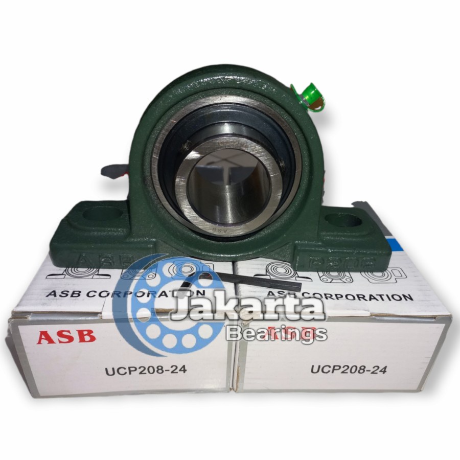 UCP208 เช่น 40 มม. PILLOW BLOCK UCP 208-24 AS 11⁄2 นิ้ว 38 มม. แบรนด์ ASB