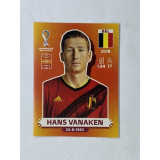 Hans Vanaken สติ๊กเกอร์สะสม ฟุตบอลโลก world cup 2022 belgium ของสะสมทีมฟุตบอล เบลเยี่ยม เบลเยียม