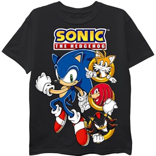 Adult T-Shirt SEGA Boys Sonic The Hedgehog Shirt - Featuring Sonic, Tails - Mens T-Shirts