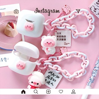 เคสซิลิโคน ลายการ์ตูนหมูน่ารัก กันกระแทก สําหรับหูฟัง JBL TUNE FLEX COMPACT WAVE FLEX T280TWS X2 NC2