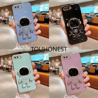 เคส Oppo A5 เคส Oppo A3S เคส Oppo A9 เคส Oppo A12E เคส Oppo A1K Case Oppo A16 A16S Case Oppo A54S Case Oppo A17 F9 Case Oppo F11 Pro Case Oppo A71 Case Oppo A7X A91 Luxury Cute Silicone 3D Astronaut Stand Phone Cover Case โทรศัพท์มือถือ ซิลิโคน