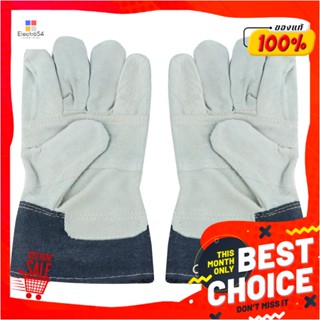 HEAT-RESISTANT ถุงมือหนังทนความร้อน FITT 10.5 นิ้ว สีเทาHEAT-RESISTANT LEATHER GLOVES FITT 10.5" GRAY