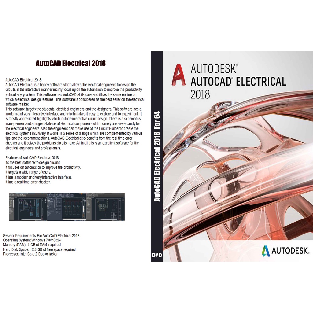 Dvd-autocad ไฟฟ้า 2018 X64