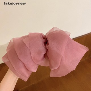 [takejoynew] กิ๊บติดผม โบว์ริบบิ้น ผ้าพันคอ กิ๊บติดผม สไตล์เจ้าหญิง โอเวอร์ไซซ์ เครื่องประดับผม ฤดูใบไม้ผลิ สําหรับผู้หญิง KLB