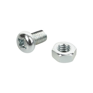 MACHINE สกรูเกลียวมิลน็อต JP DEXZON 6X10 มม. 25 ตัวMACHINE SCREW WITH NUT JP DEXZON 6X10MM 25PCS