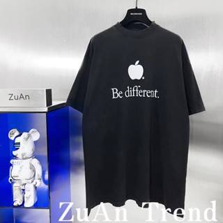 Balenciaga Apple Letter Logo Short Sleeve T-Shirt_11