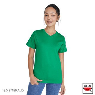 แตงโม (SUIKA) - เสื้อแตงโม ORIGINAL T-SHIRTS คอวี คอกลม สี 30.EMERALD