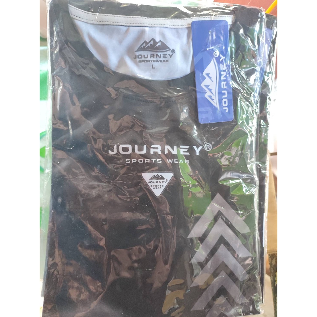 Journey เสื้อกีฬา ผ้าไมโครสปอร์ต เบาสบาย สีดำ มีแค่ไซต์ L