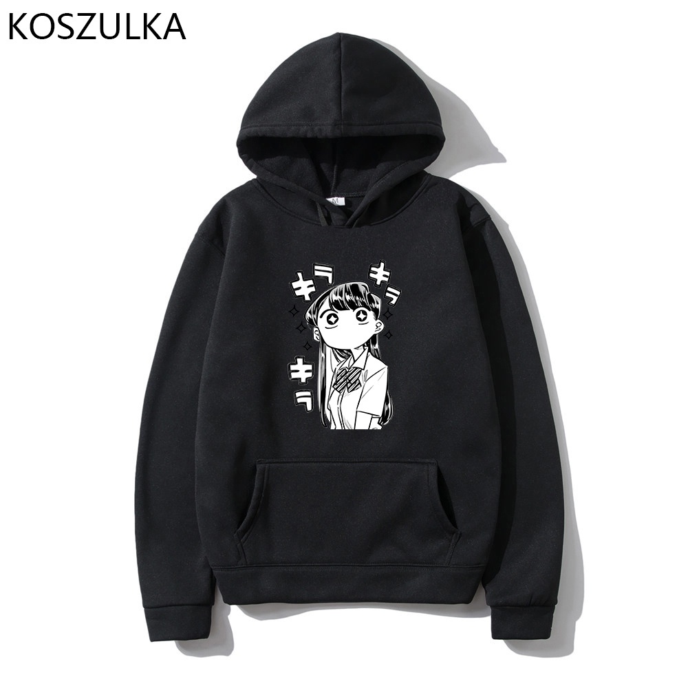 Hot Komi Cant Communicate Manga พิมพ์ Hoodie Street แฟชั่นสําหรับผู้ชายและผู้หญิง