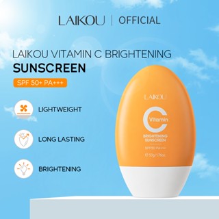 Laikou ครีมกันแดดวิตามินซี กระจ่างใส กันน้ํา SPF50 PA+++ 50 กรัม