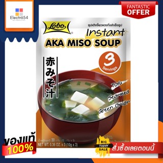 โลโบ ซุปเต้าเจี้ยวแดงกึ่งสำเร็จรูป 30ก.LOBO INSTANT AKA MISO SOUP 30G.