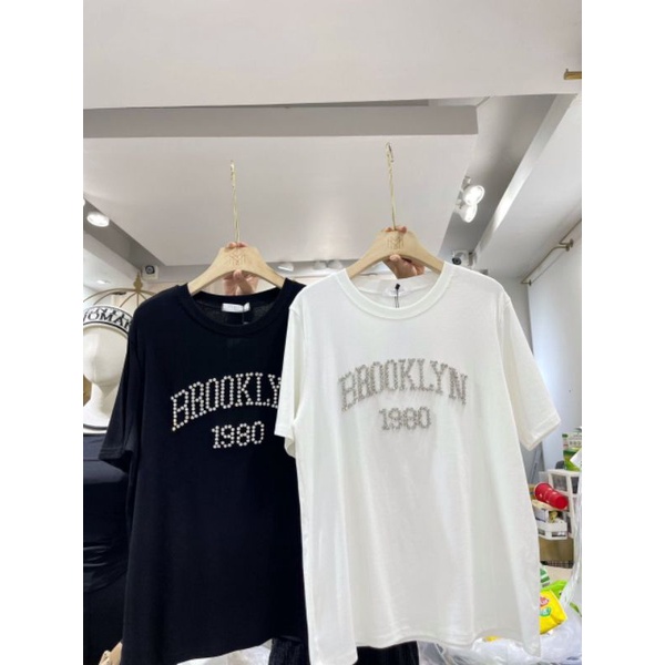 เสื้อยืดตัวใหญ่ หมุดเพชร Brooklyn 1980 🍭 ป้าย it's me basic