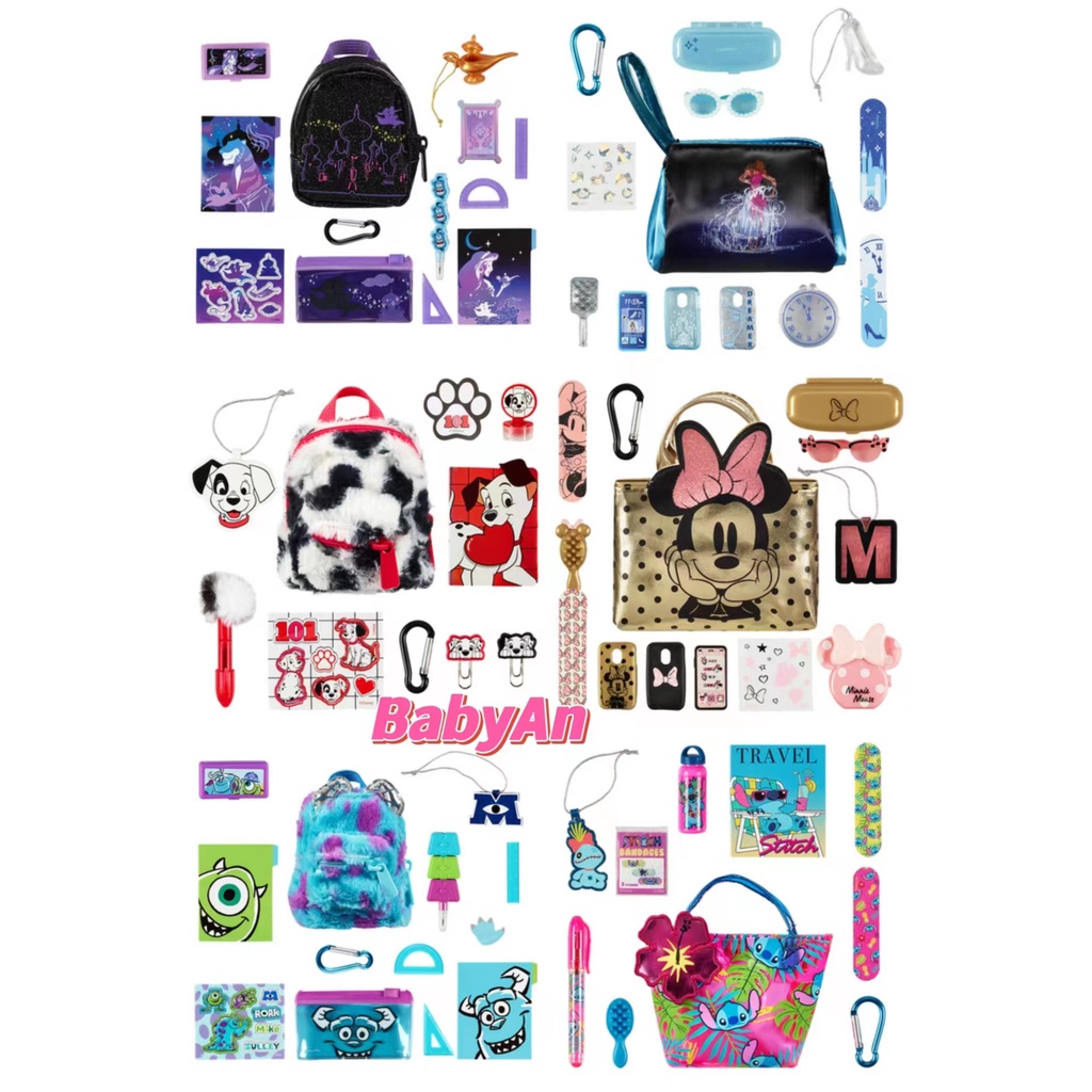 Shopkins Real Littles Mini Disney Backpack กระเป๋าเป้สะพายหลัง Shopkins Real Littles Mini Disney ของเล่นสําหรับเด็ก