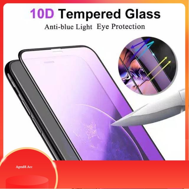 ANTI BLUELIGHT TEMPERED GLASS 10D FULL COVER Oppo F1s / F3 / F3+ / F5 / F7 / F9 / F11 / F11 Pro / F1