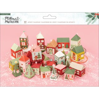 Advent Calendar Christmas - Crate Paper - Mittens and Mistletoe Collection