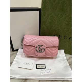 Gucci Marmont Supermini สีชมพู ( สินค้าพร้อมส่ง )