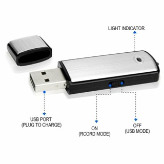 เครื่องบันทึกเสียง USB 16/32GB Mini Voice Recorder