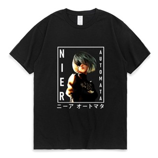 [S-5XL]ขายดี เสื้อยืดแขนสั้น คอกลม พิมพ์ลาย NieR Automata 2B Game Waifu สไตล์ญี่ปุ่น สําหรับผู้ชาย KDjahp02LAikeo73