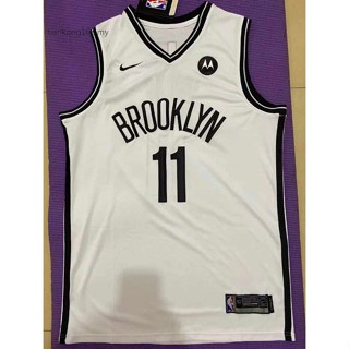 ขายดี Brooklyn Nets ผ้าตาข่าย สําหรับผู้ชาย เหมาะกับฤดูกาล 2021 #11 เสื้อกีฬาบาสเก็ตบอล ปักลาย Kyrie Irving สีขาว EMfcpo82CMfnoh08