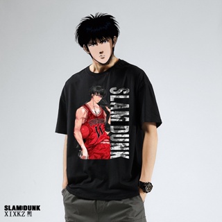 Slam Dunk Summer t-Shirt Versatile Rukawa Sakuragi Flower Road Maple Pure Cotton Short-Sleeved Personal Custom_07