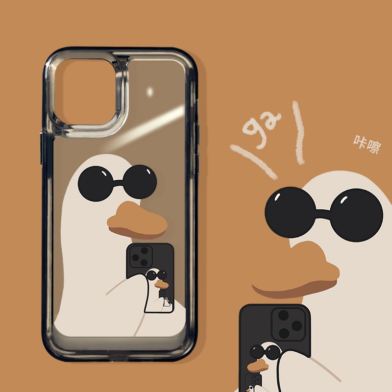 เคสโทรศัพท์มือถืออะคริลิค TPU ลายเป็ด สําหรับ IPHONE 6 6s 7 8 PLUS X XS XR 11 12 13 14 15 MAX PRO