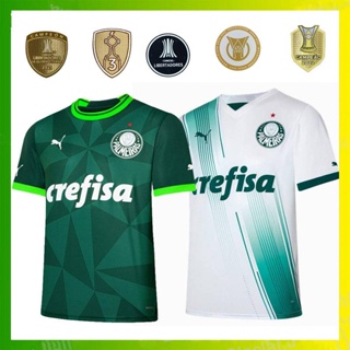 เสื้อกีฬาแขนสั้น ลายทีมชาติฟุตบอล Palmeiras Home Away 23 24 23/24 ชุดเหย้า สําหรับผู้ชาย