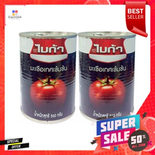 TomatoPaste 560ไมก้าซอสมะเขือเทศเข้มข้นกรัม x2กระป๋องMica TomatoPaste g 560x2