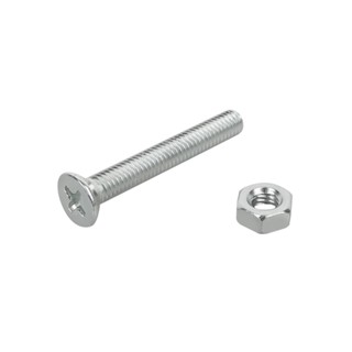 MACHINE สกรูเกลียวมิลน็อต JF DEXZON 4X30 มม. 25 ตัวMACHINE SCREW WITH NUT JF DEXZON 4X30MM 25PCS