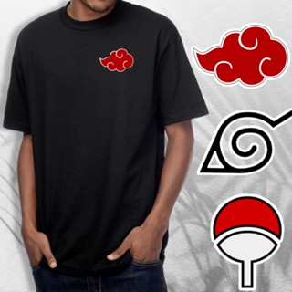 [ READY STOCK ] T-shirt Naruto Logo / Akatsuki logo / Uchiha logo / Hokage Village logo / Regular Size_07