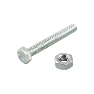 HEX สกรูหัวหกเหลี่ยมพร้อมน็อต DEXZON 6X45 มม. 6 ชิ้น/แพ็กHEX BOLTS WITH NUTS DEXZON 6X45MM 6EA/PACK