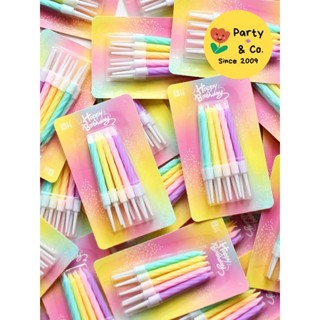 [พร้อมส่ง🇹🇭] เทียน Pastel แพ๊ค 10 แท่ง