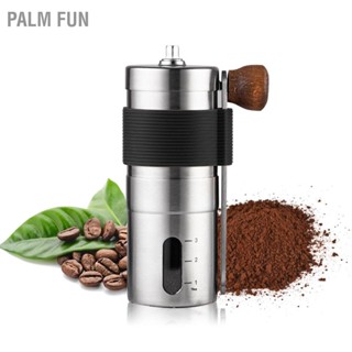 Palm Fun เครื่องบดกาแฟแบบแมนนวลปรับขนาดอนุภาคเครื่องบดเมล็ดกาแฟสแตนเลสสำหรับใช้ในครัวเรือน