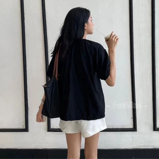 (สินค้าพร้อมส่ง) เสื้อคลุมมินิมอล (V06) ผ้าฝ้าย ผ้านิ่มมากกก Cotton linen blouse