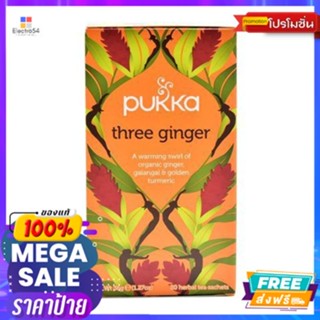 เครื่องดื่ม Pukka Three Ginger 20bags ชา 36g Pukka Three Ginger 20bags tea 36g good priceชา