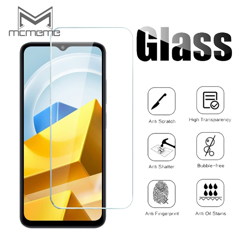 กระจกนิรภัยกันรอยหน้าจอ แบบใส 9H สําหรับ Xiaomi POCO X7 C75 C61 C65 F6 F5 X5 X6 M6 M5 M5s F4 F3 X4 G