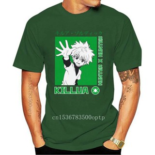 เสื้อยืดแขนสั้นลําลอง คอกลม ผ้าฝ้าย 100% พิมพ์ลาย Hunter X Hunter Hxh Killua Zoldyck แฟชั่นฤดูร้อน สําหรับผู้ชาย_02