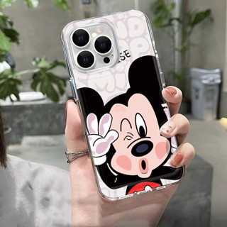 เคสโทรศัพท์มือถือ แบบใส ลายการ์ตูนมิกกี้ มินนี่เมาส์ สําหรับ iphone 14promax 13 12 11 7Plus 7 8 X XR XSMax