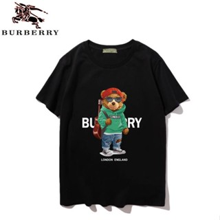 เสื้อยืดคอกลม แขนสั้น ผ้าฝ้าย พิมพ์ลายป้าย Burberry_01