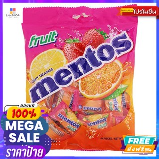 Mentos(เมนทอส) เมนทอส ลูกอมรสผลไม้รวม 118.8 ก. Mentos Mixed Fruit Flavor Candy 118.8 g.ลูกอม