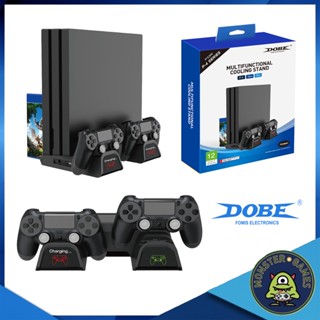 ราคาDobe ขาตั้งเครื่อง Ps4 Pro/Slim มีไฟบอกสถานะการชาร์จจอย (Stand for Ps.4)(ขาตั้ง ps4 3 in 1)(ขาตั้งPS4)(PS4 Stand)