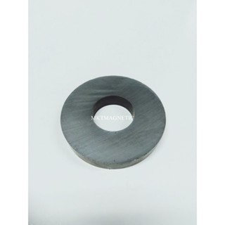1 ชิ้น แม่เหล็กเฟอร์ไรท์ ทรงโดนัท วงแหวน ขนาด Dia OD96 x ID40 x H15 mm Y30 Ferrite Magnet สีดำ โดนน้ำได้ อุปกรณ์สำหรับงา