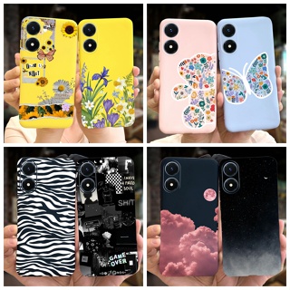 เคสโทรศัพท์ซิลิโคน TPU แบบนิ่ม พิมพ์ลายผีเสื้อ และดอกไม้ สําหรับ Vivo Y02S V2203 Y02 V2213 Y02 Y 02S 4G 2022