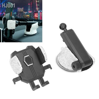 HJ001 Rhinestone ที่วางโทรศัพท์ในรถยนต์แบบปรับได้แขนยาวนำทางสำหรับ Dashboard Windshield Air Vent