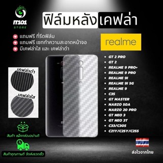 ฟิล์มหลังเคฟล่า Realme รุ่น GT 2 Pro,GT 2,Realme 9i 5G,9 Pro,9 Pro Plus,9,C35,GT Master Edition,GT neo 3,GT neo 3T,C33