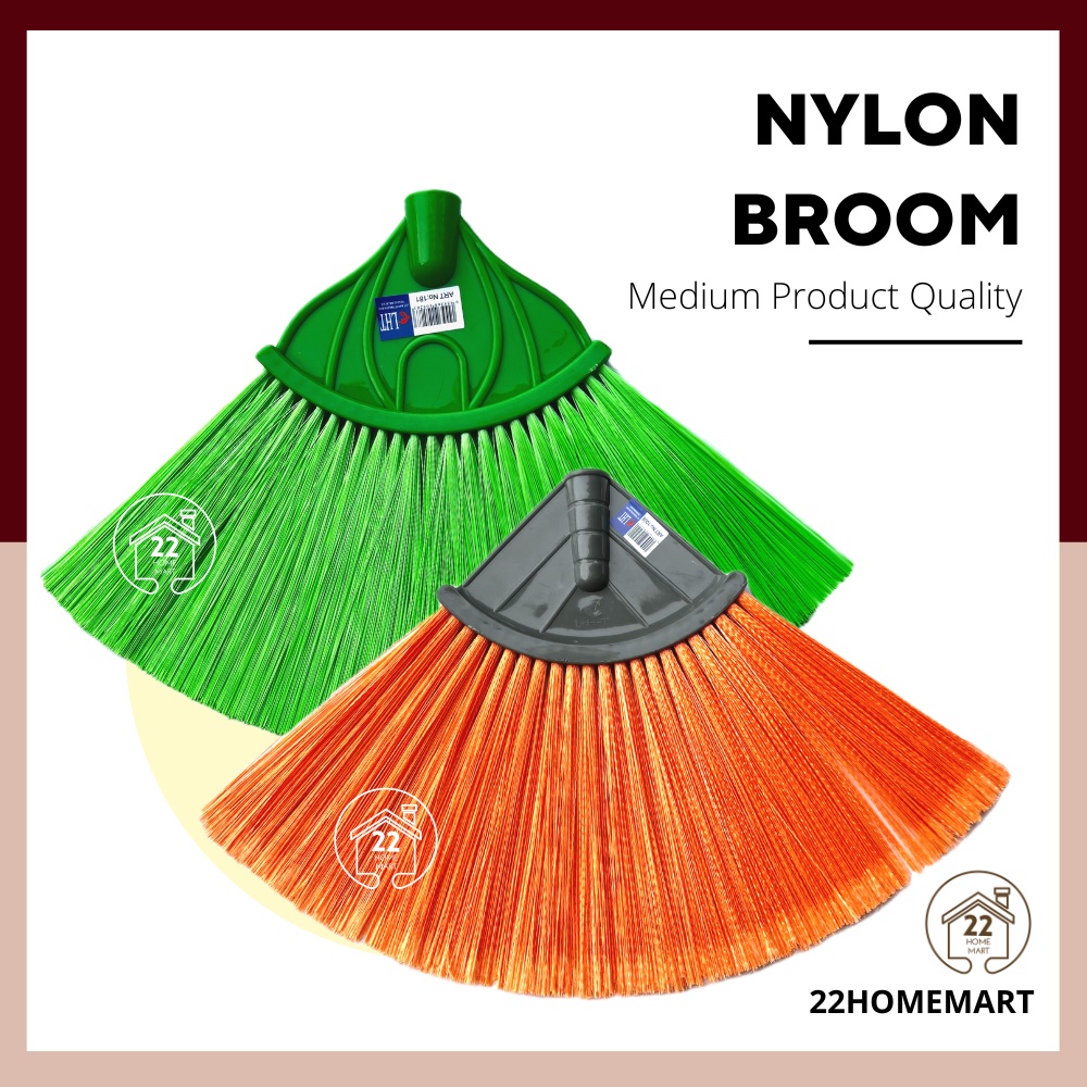 MEDIUM Qualitynylon PVC Soft Floor Broom Head DAILY USE Penyapu Lantai Lembut 181/ 1008/ 1188 原ang