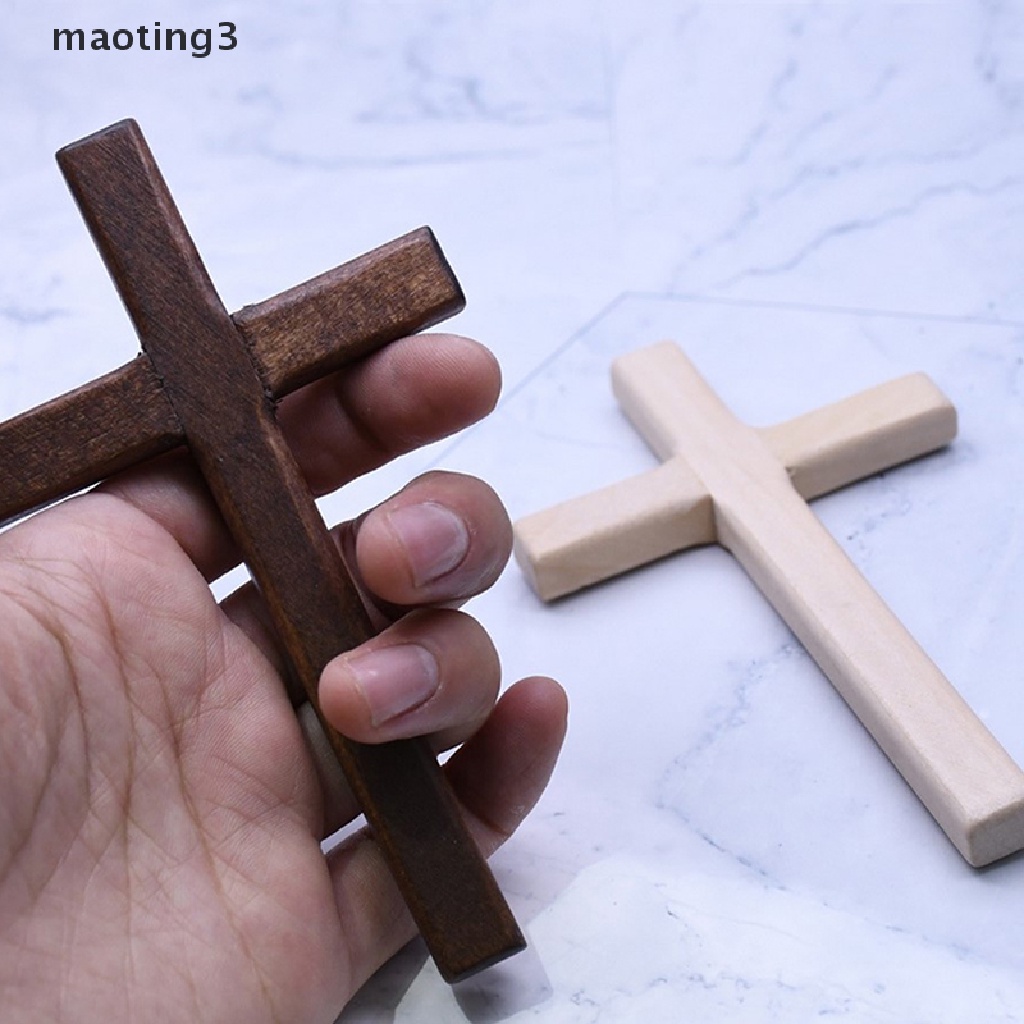 [maoting] ไม้กางเขนคริสเตียน ขนาดใหญ่ 12 ซม. (4.7 นิ้ว) สองสี สําหรับแขวนผนัง [MT]