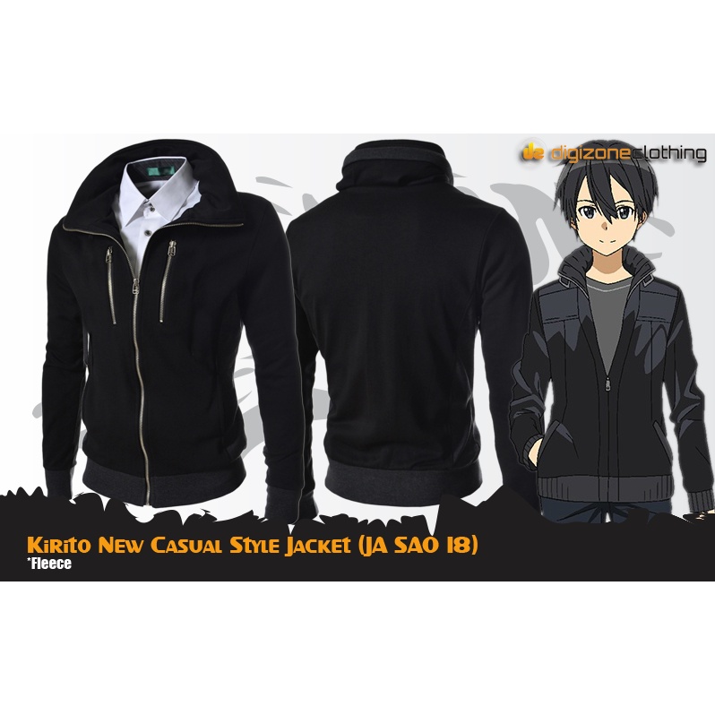 เสื้อแจ็คเก็ต Anime Sword Art Online Kirito Semi คอสเพลย์ลําลอง