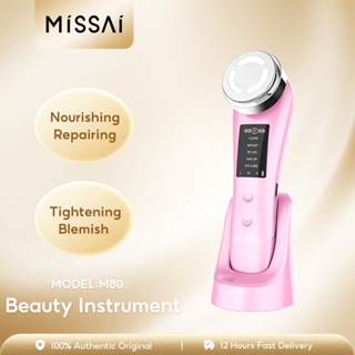 Missai 5In1 เครื่องนวดหน้าไฟฟ้า ที่นวดหน้า ดูแลผิวหน้า anti-aging หน้าเรียว ไวท์เทนนิ่ง กระชับหน้า ฟื้นฟูคอลลาเจน กวซา M80