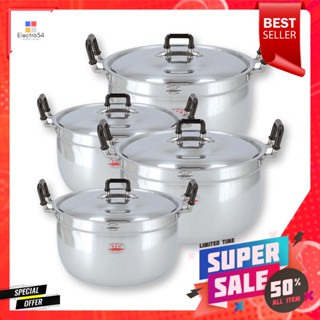 ตราจระเข้cm.x ซม.Crocodileชุดหม้ออะลูมิเนียม24-26Aluminum PotSet24-26 cm.x Pcs 2