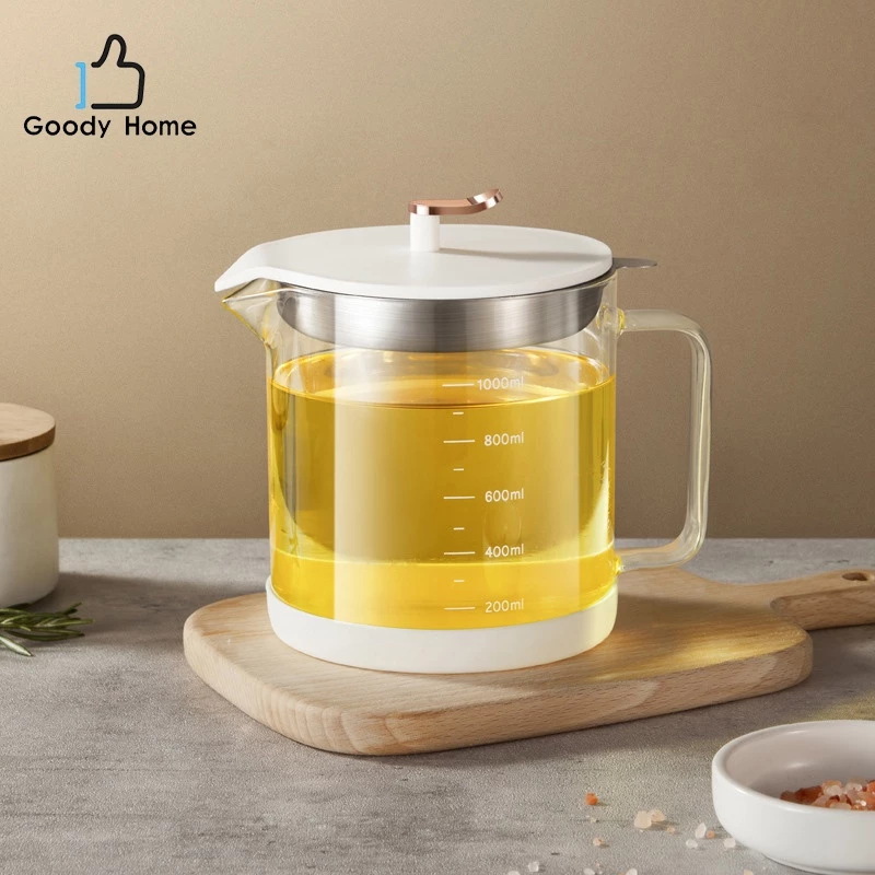 Goody Home หม้อกรองน้ำมัน ถ้วยกรองน้ำมัน พร้อมตะแกรงกรองและฝาปิด มีด้ามจับ